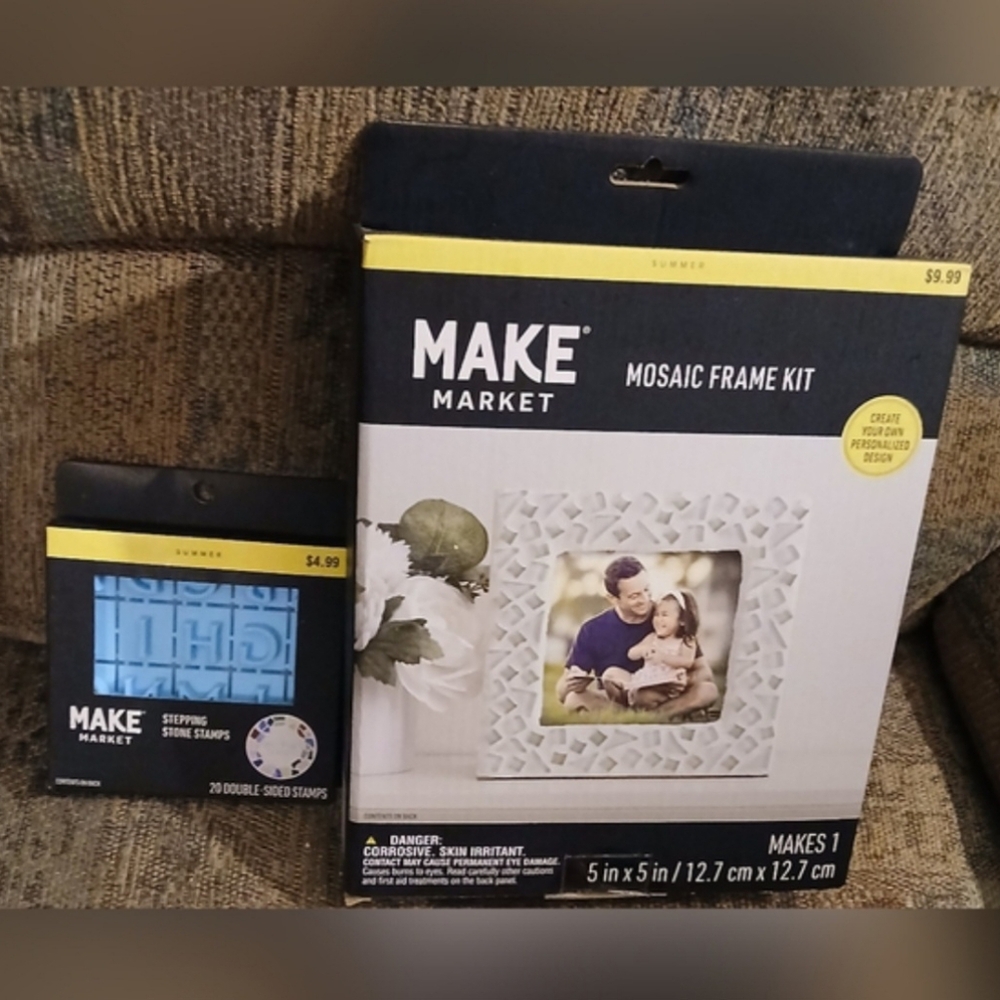 NEW Make Market Mosaic Frame Kit and NEW Stepping Stone Concrete Stamps